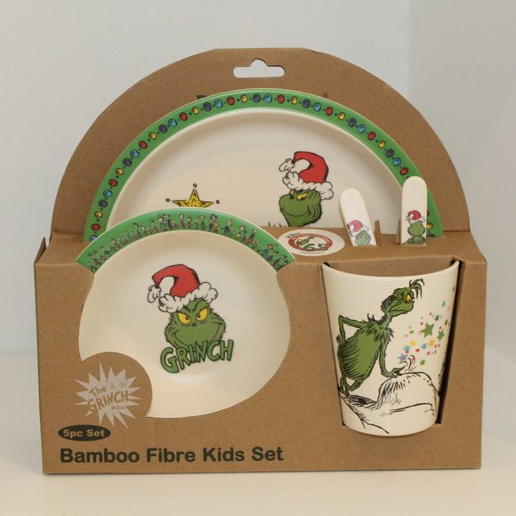 The Grinch Other Dr Seuss How The Grinch Stole Christmas Bamboo Fibre Kids Dinner Set Poshmark